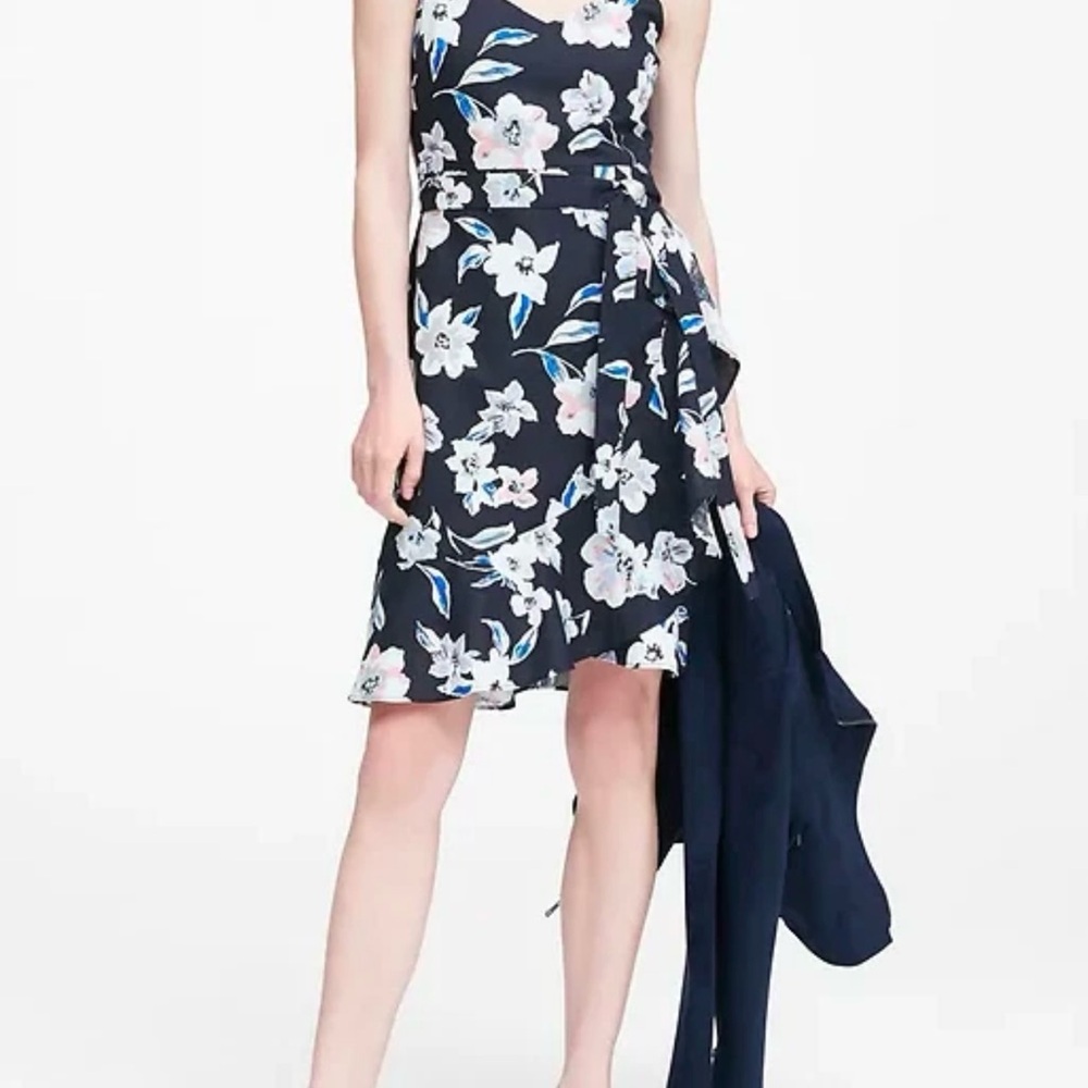 Banana Republic Floral Print Sleeveless Dress Size 14